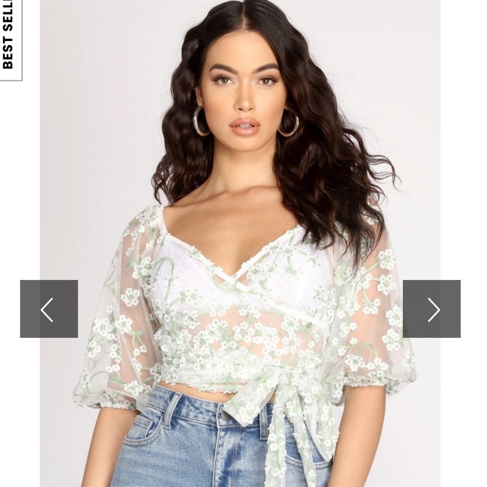 Floral lace top